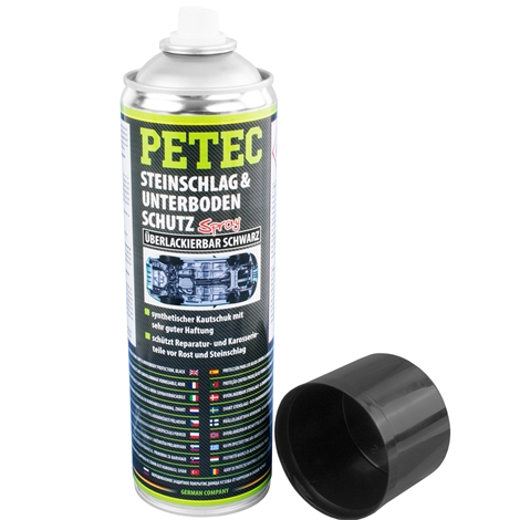 3x PETEC Steinschlag- & Unterbodenschutz, Spray, schwarz, 500mL