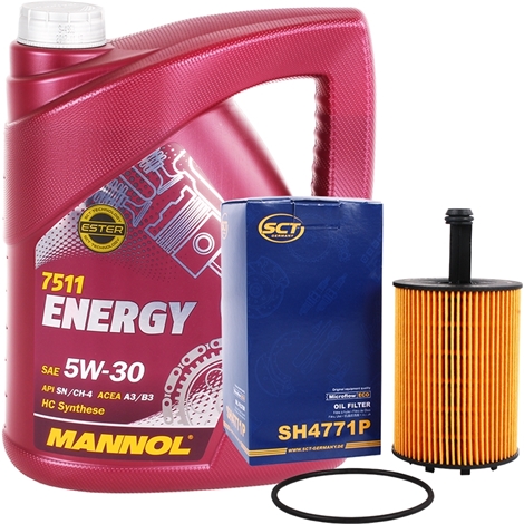 Mannol Motoröl 5W-30 Energy Combi LL + Ölfilter