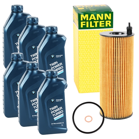 Mann-Filter Ölfilter + 6 Liter Mannol Motoröl 5W-30