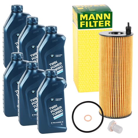 MANN-FILTER Ölfilter + Castrol EDGE TITANIUM FST 5W-30, 5L