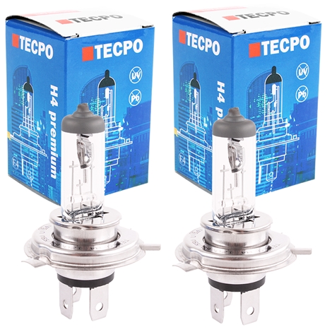 2x TECPO H7 Glühbirne 12V 55W, PX26d, Super White, Xenon Optik