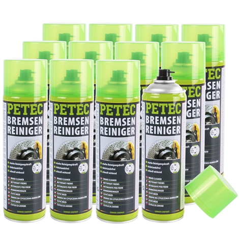 6x PETEC Bremsenreiniger Spray, 500 mL