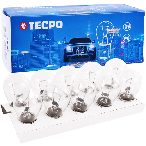 50x TECPO H7 Halogen Glühbirne 12V 55W - PX26d + 10x Glassockel
