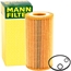 MANN-FILTER Ölfilter + Mobil 1 0W-40 SHC Synthese Technology™, 5x1L