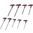 Schraubendreher-Satz mit T-Griff und seitlicher Klinge | T-Profil (für Torx) mit Bohrung | T10 - T50 | 9-tlg.