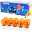 TECPO Glühbirnen Blinker 12V 21W, PY21W, BAU15S, 10 Stück (versetzt)