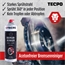 3x TECPO Bremsenreiniger Universal Reiniger, 500 ml + 3x TECPO Unterbodenschutz überlackierbar schwarz, 500 ml