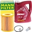 Mann-Filter Ölfilter + Mannol 5W-30 ENERGY, 5 Liter