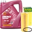 MANN-FILTER Ölfilter + MANNOL Energy Premium 5W-30, 5 Liter