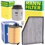 Mann + MEYLE Inspektionspaket Filter Set + Motoröl 5W-30 Mannol Combi LL
