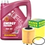 MANN-FILTER Ölfilter + MANNOL Energy Premium 5W-30, 5L