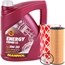 FEBI BILSTEIN Ölfilter + Schraube + MANNOL Energy Combi LL 5W-30, 1x5 Liter