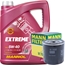 MANN-FILTER W7032 Ölfilter + MANNOL Extreme 5W-40 API SN/CF, 5 Liter