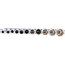 BGS Steckschlüssel-Einsatz-Satz Sechskant, tief | Antrieb Innenvierkant 10 mm (3/8") | Zollgrößen | 11-tlg.
