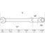 BGS Doppelgelenk-Ratschenring-Maulschlüssel | abwinkelbar | SW 9 mm