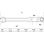 BGS Doppelgelenk-Ratschenring-Maulschlüssel | abwinkelbar | SW 11 mm