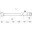 BGS Doppelgelenk-Ratschenring-Maulschlüssel | abwinkelbar | SW 14 mm