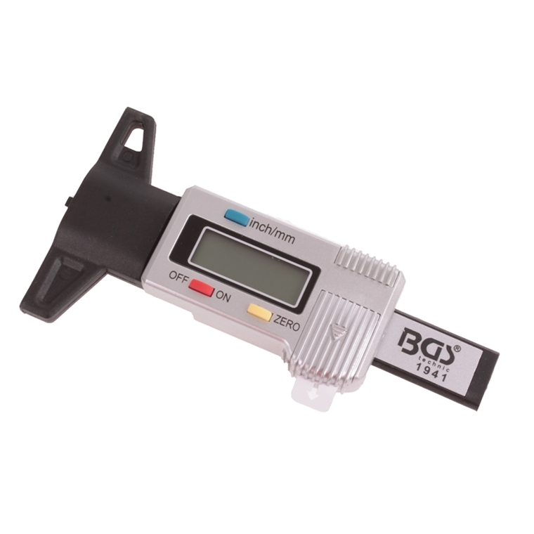 Digital LED Tiefen Messchieber Profiltiefenmesser Reifen Profilmesser 0-25mm