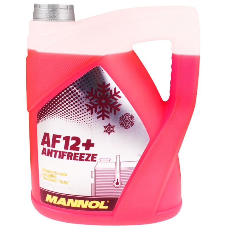 MANNOL Antifreeze Kühlerfrostschutz AF12+ -40°C, Rot-Lila, 5L
