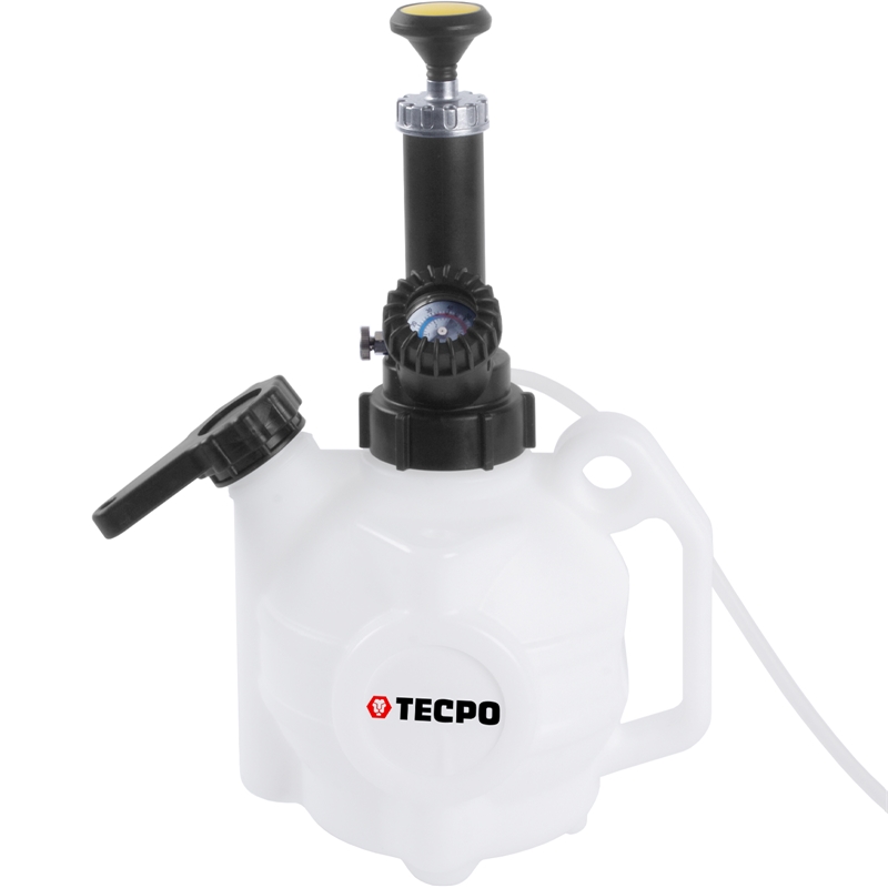 TECPO Bremsenentlüftungsgerät Bremsflüssigkeit 4L+ 1L +  Bremsleitungsschlüssel 8-19 mm