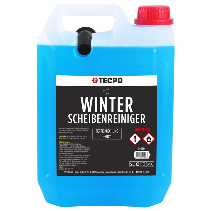 TECPO Winter Scheibenreiniger -20°C Fertigmischung, 5 Liter