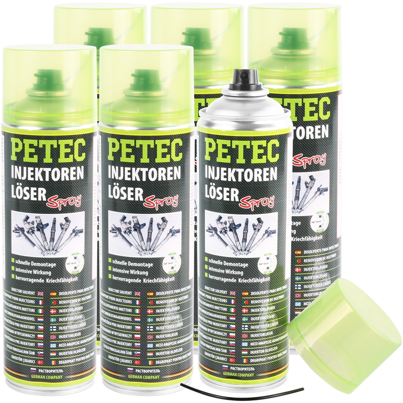 6x PETEC Injektorenlöser Spray, 500 mL