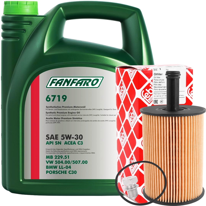 Filterset / Inspektionspaket mit 6l 5W-40 Öl für Volkswagen T4 2.8