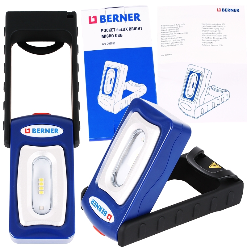 Berner Pocket deLux Bright LED Lampe Werkstattlampe: : Auto &  Motorrad