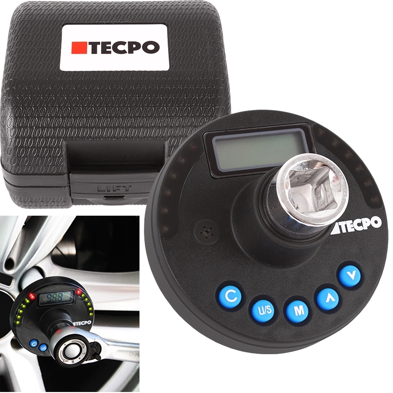 TECPO Digitaler Drehmoment Winkel Adapter 1/4 Zoll, 1.5-30 Nm